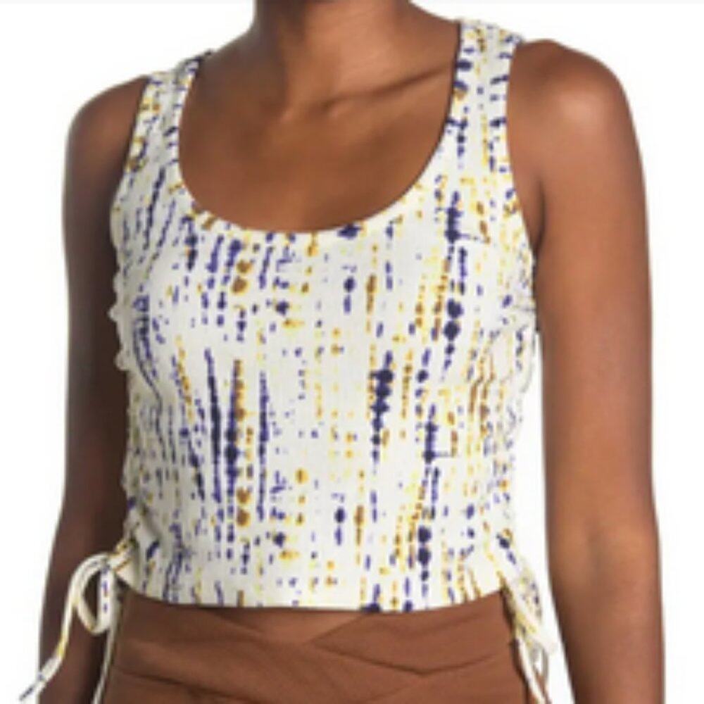 Bcbg Tie Dye Side Drawstring Tank multi colored M